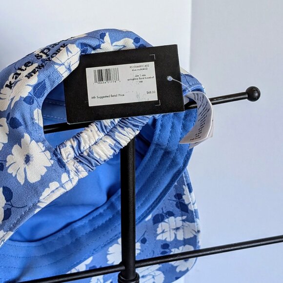 ♠️ Kate Spade New York Floral Cotton Baseball Cap NWT - Picture 6 of 7